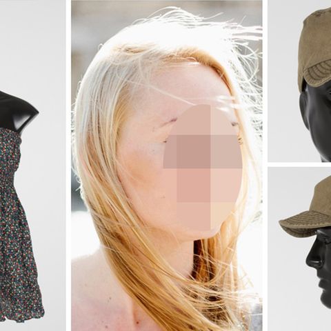 Bei "Aktenzeichen XY ... ungelöst": Melanie R. aus Berlin und ihr Kleid, die Mütze des Täters auf Aufnahmen der Polizei