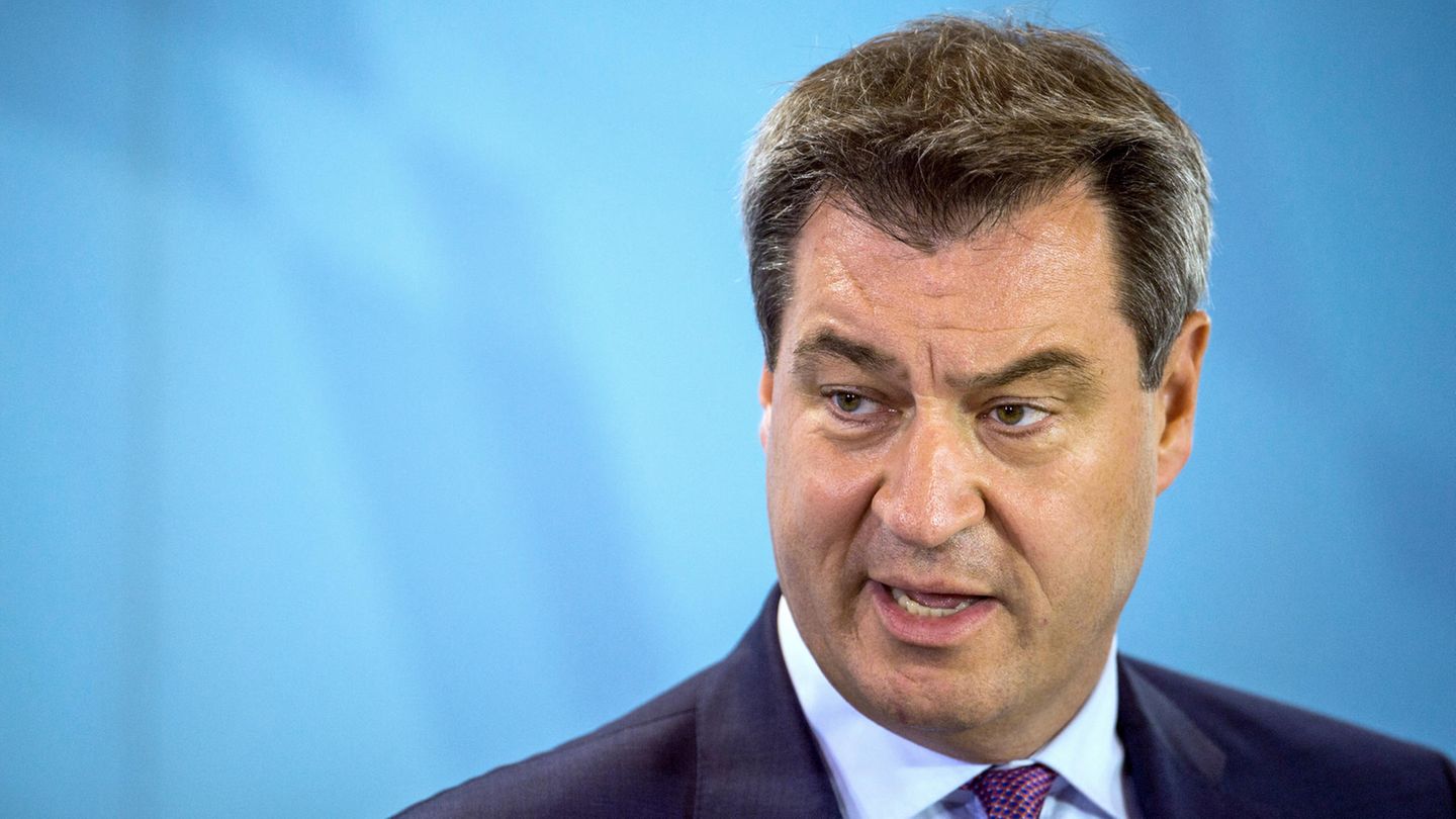 Bayerns Ministerpräsident Markus Söder - Er bleibt im Asylstreit zwischen CSU und CDU hart