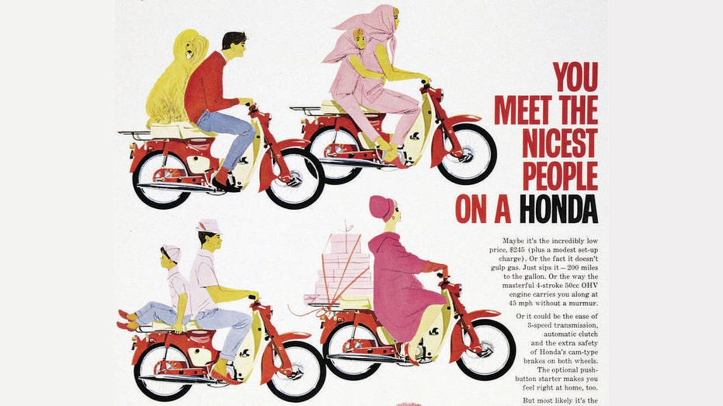 Das Moped für die netten Leute - so wurde die Super Cup in den USA zum Erfolg.