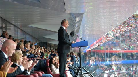 Wladimir Putin bei der Eröffnungsfeier der WM in Russland