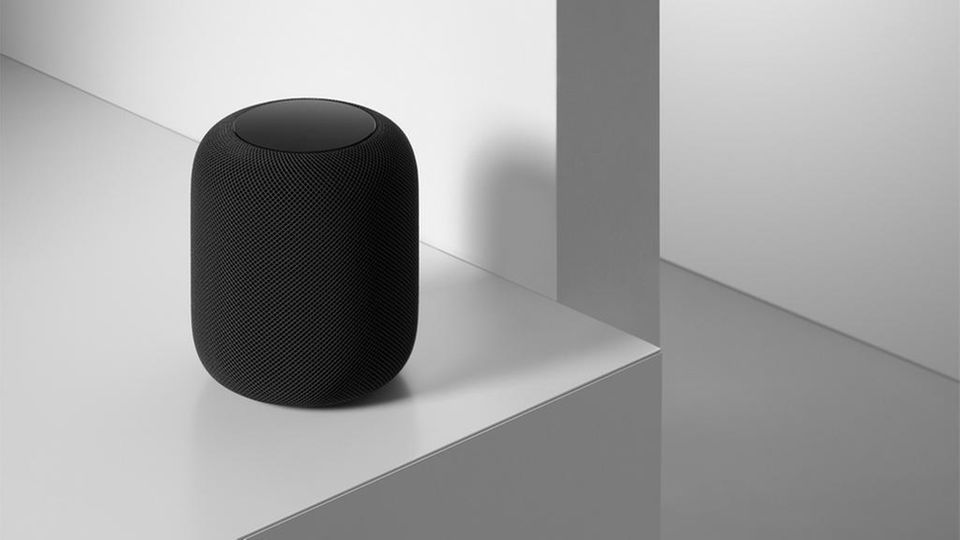 So sieht Apples HomePod in der Farbe "Space Grau" aus