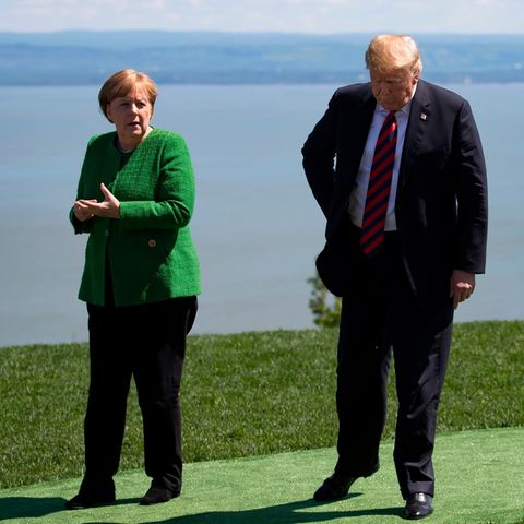 Donald Trump und Angela Merkel