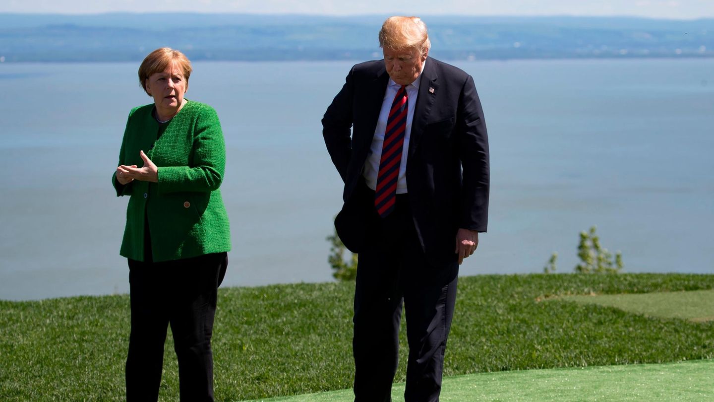 Donald Trump und Angela Merkel