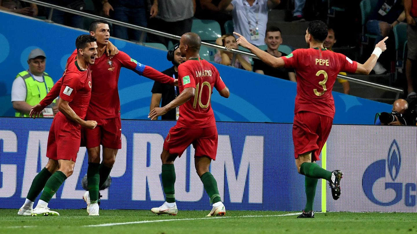 Ein Portugiese war angehalten, nach dem Ronaldo-Tor nicht das Spielfeld zu verlassen. Warum, weiß wohl nur Joao Moutinho.