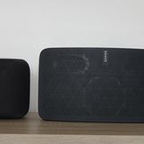 HomePod: Größenvergleich mit dem Play:5 (zweite Generation) von Sonos