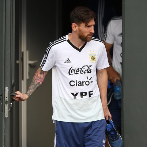Lionel Messi geht zum Training
