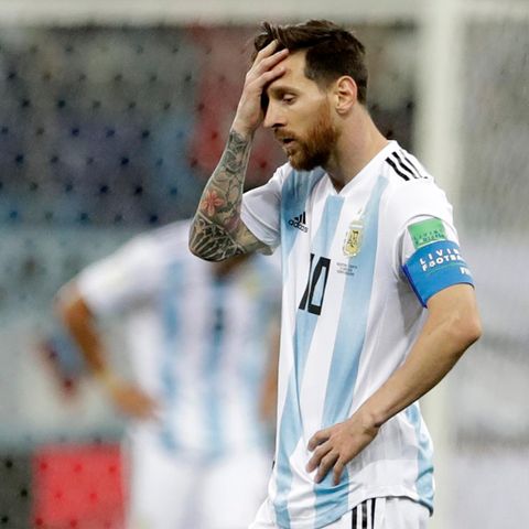 Lionel Messi konsterniert - mit Argentinien wird er wohl keinen Titel mehr gewinnen