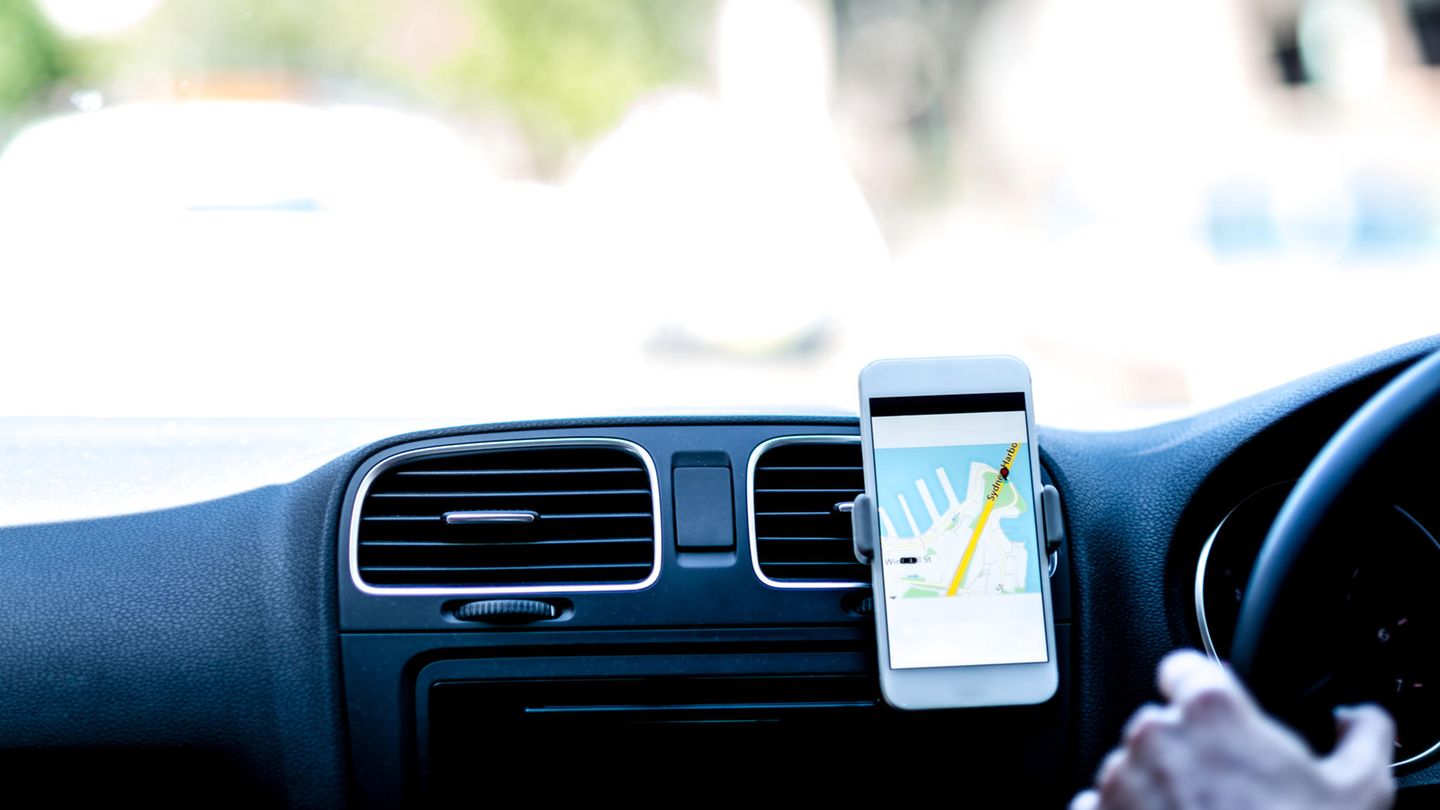 Uber-Fahrer unterwegs