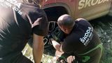 Die Service-Crew kam beim Skoda Euro Trek 2018 kaum noch aus dem Reifenwechseln heraus