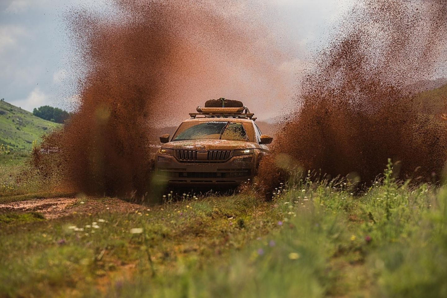 Schlamfontänen beim Skoda Euro Trek 2018