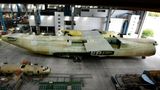 Der Rumpf dieser AN-225 ist fast fertiggestellt.