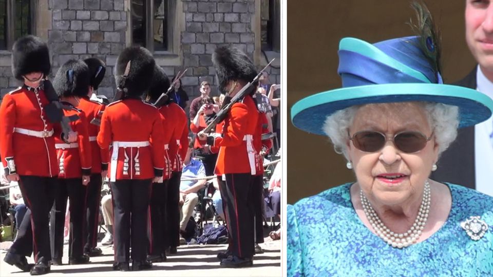 Seltener Patzer: Britische Garde tritt tatsächlich mal aus der Reihe – und die Queen sieht zu Seltener Patzer: Britische Garde tritt tatsächlich mal aus der Reihe – und die Queen sieht zu