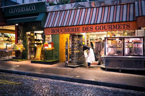 Frankreichs Metzger fürchten sich vor Veganern: Eine Schlachterei in Montmartre, Paris