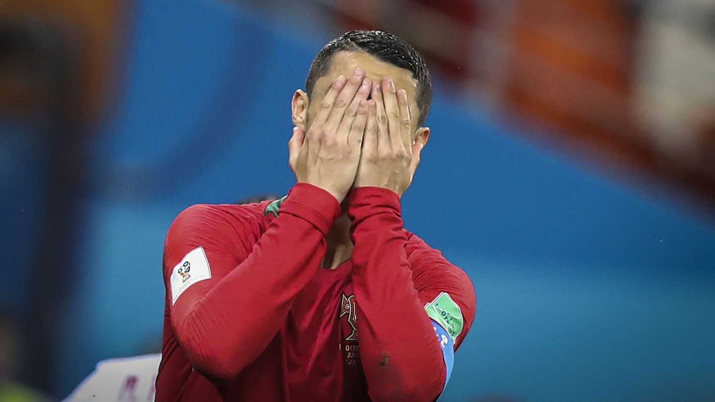 Cristiano Ronaldo nach seinem verschossenen Elfmeter