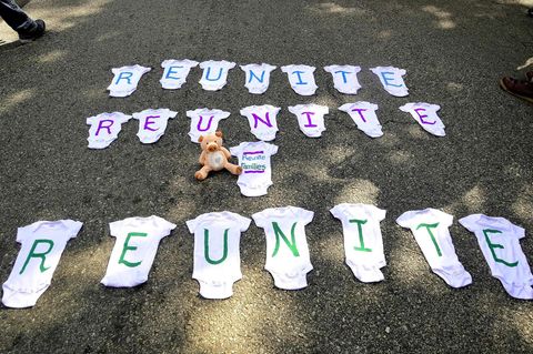 Protestaktion gegen die Trennung von Flüchtlingsfamilien in Los Angeles