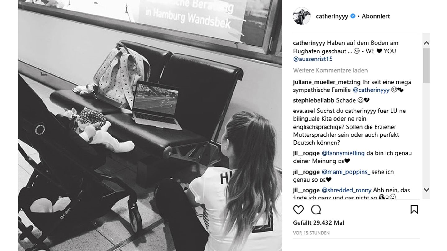 Cathy Hummels guckte am Hamburger Flughafen das WM-Debakel der deutschen Fußballnationalmannschaft
