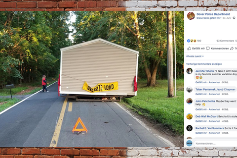 USA: "Das ist kein Witz": Polizei, weil ein Haus Mitten auf der Straße steht