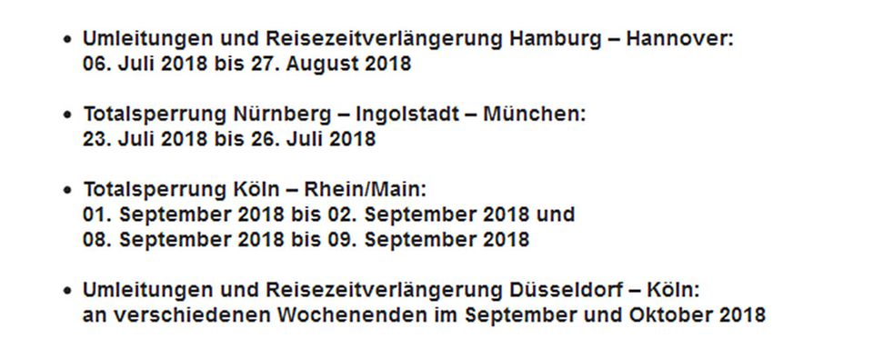 Umwege und Verzögerungen: Per E-Mail hat die Deutsche Bahn ihre Kunden über die Großbaustellen während der Ferienzeit informiert. Per E-Mail hat die Deutsche Bahn ihre Kunden über die Großbaustellen während der Ferienzeit informiert.