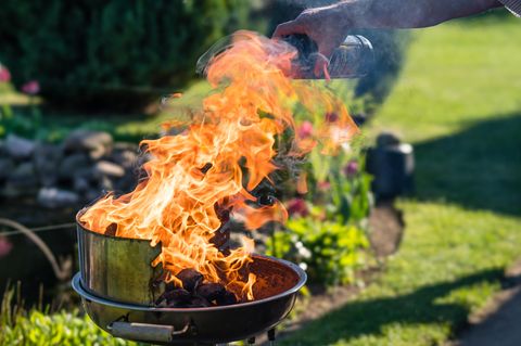 Grillen mit Holzkohle