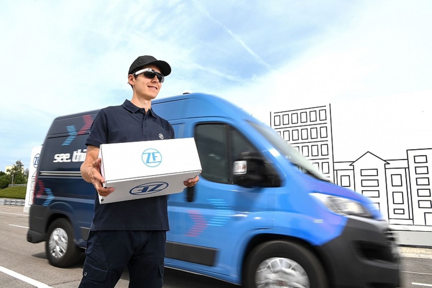 Der Paketbote wird in Zukunft von verschiedenen Technologien unterstützt