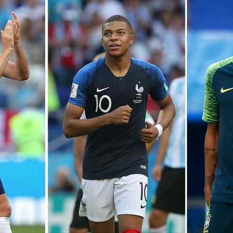 Harry Kane, Kylian Mbappé und Neymar