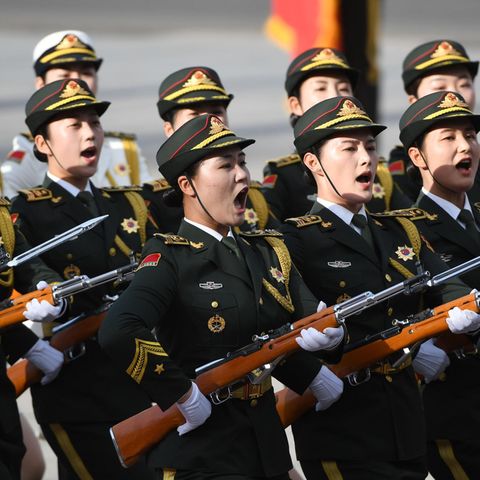 Ehrengarde der Volksarmee. China treibt die Modernisierung des Militärs mit Riesenschritten voran.