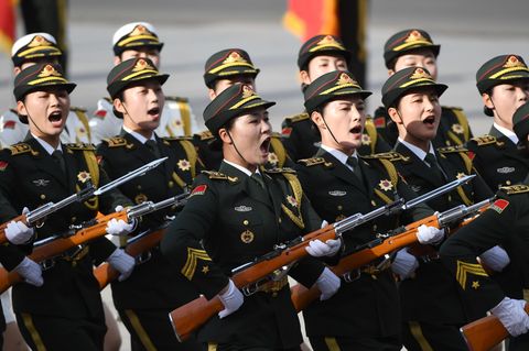 Ehrengarde der Volksarmee. China treibt die Modernisierung des Militärs mit Riesenschritten voran.