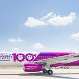 Die kürzliche Auslieferung des 100. Airbus an Wizz Air wurde mit einer unübersehbaren Sonderbemalung gefeiert. Der erst 2003 in Ungarn gegründete Billigflieger betreibt drei Dutzend Basen vor allem in Ost- und Mitteleuropa.