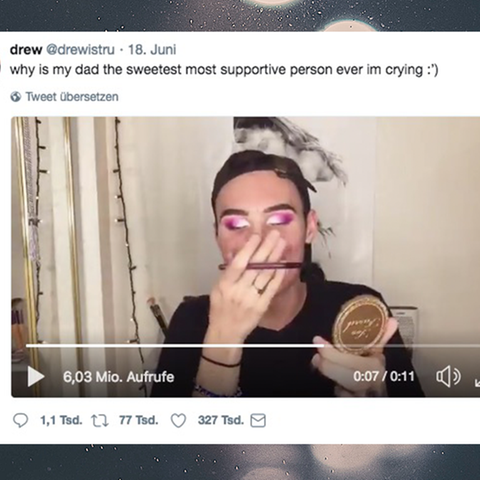 USA: Papa crasht Make-up-Tutorial seines Sohnes – Netz zu Tränen gerührt