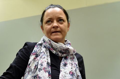 Beate Zschäpe am letzten Tag der Verhandlung zum NSU-Prozess