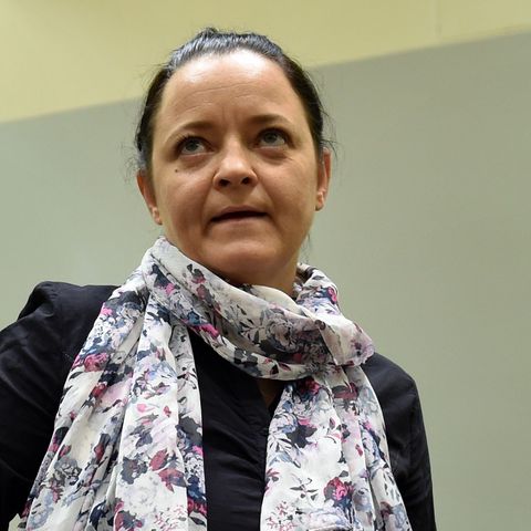 Beate Zschäpe am letzten Tag der Verhandlung zum NSU-Prozess