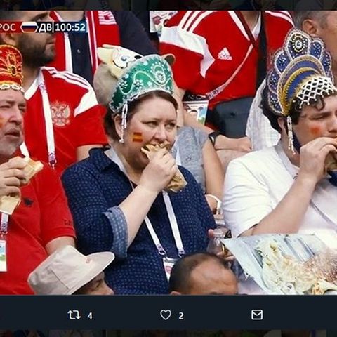 Diese drei Fans gelten seit dem Spiel zwischen Russland und Spanien als Glücksbringer der Sbornaja