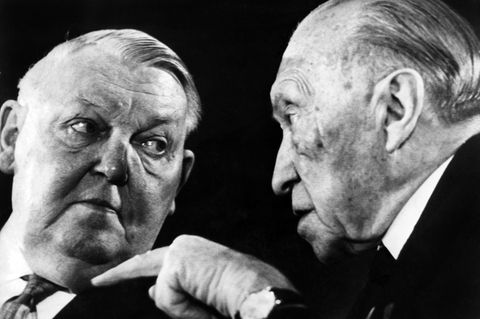 Horst Seehofer, Konrad Adenauer, Ludwig Erhard