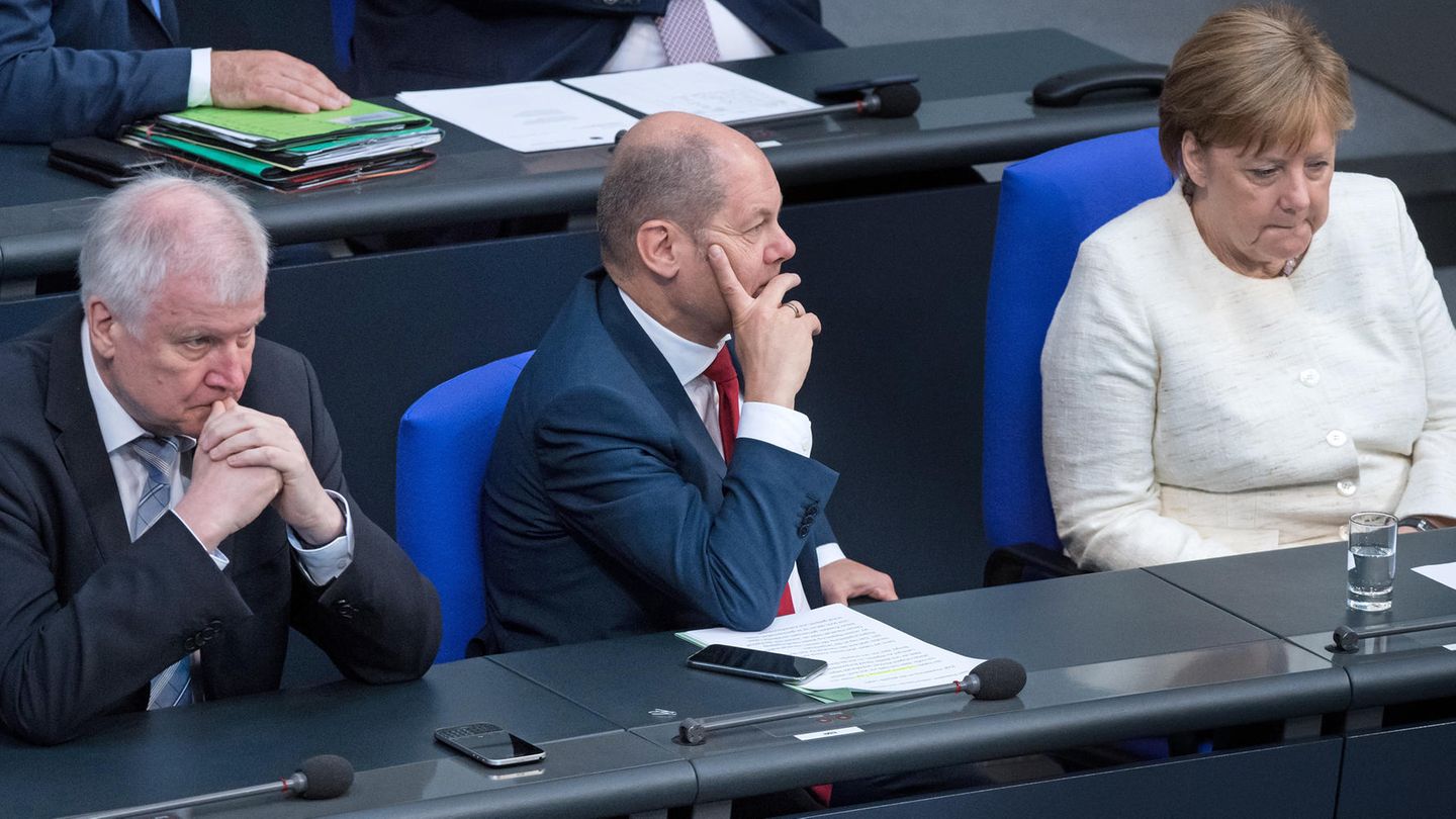 Seehofer, Scholz, Merkel