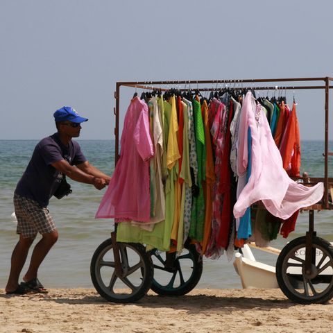 Händler am Strand