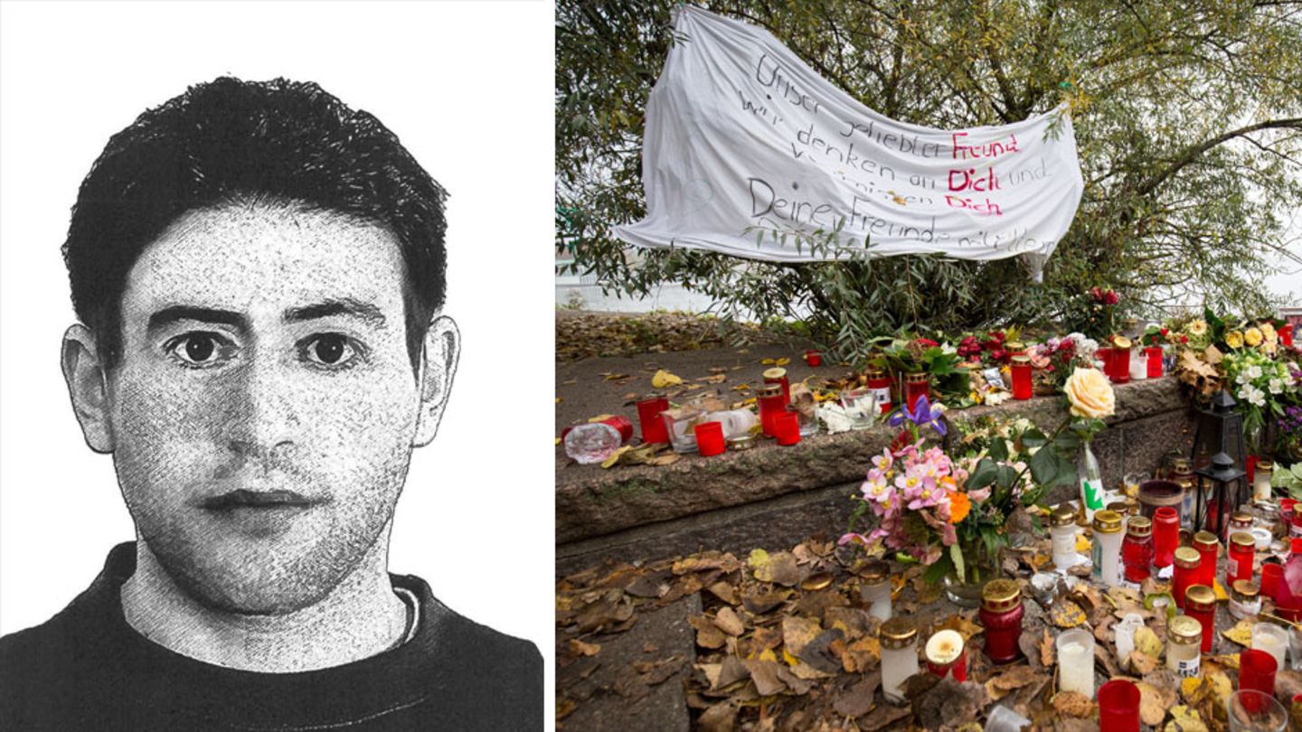 "Aktenzeichen XY": Phantombild des "Alster-Mörders", niedergelegte Blumen am Hamburger Alsterufer