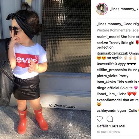 Erst drei Jahre alt und schon Fashionista auf Instagram – zweifelhafter Dank an Mama
