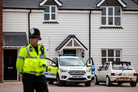 Polizei am Tatort in Amesbury, unweit von Salisbury, wo ein Paar mit Nowitschok vergiftet wurde