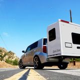 So sieht es während der Fahrt aus. Die Box lässt sich auch auf Offroad-Pisten bewegen. 