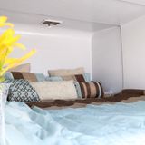 Man kann es sich in der Box gemütlich machen.