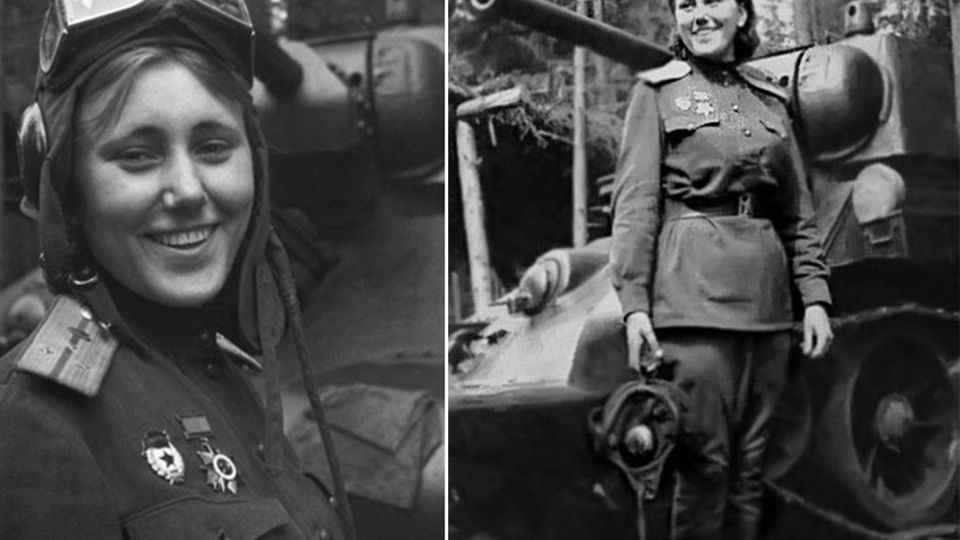 Zweiter Weltkrieg: Aleksandra Samusenko wurde für ihre Leistungen in der Schlacht mit dem Rotbanner-Orden ausgezeichnet. Sie war die einzige sowjetische Panzerkommandantin. Samusenko fiel 1945 bei Zülzefirz kurz vor Berlin, als sie nachts in das Laufwerk eines eigenen Panzers geriet. Aleksandra Samusenko wurde für ihre Leistungen in der Schlacht mit dem Rotbanner-Orden ausgezeichnet. Sie war die einzige sowjetische Panzerkommandantin. Samusenko fiel 1945 bei Zülzefirz kurz vor Berlin, als sie nachts in das Laufwerk eines eigenen Panzers geriet.