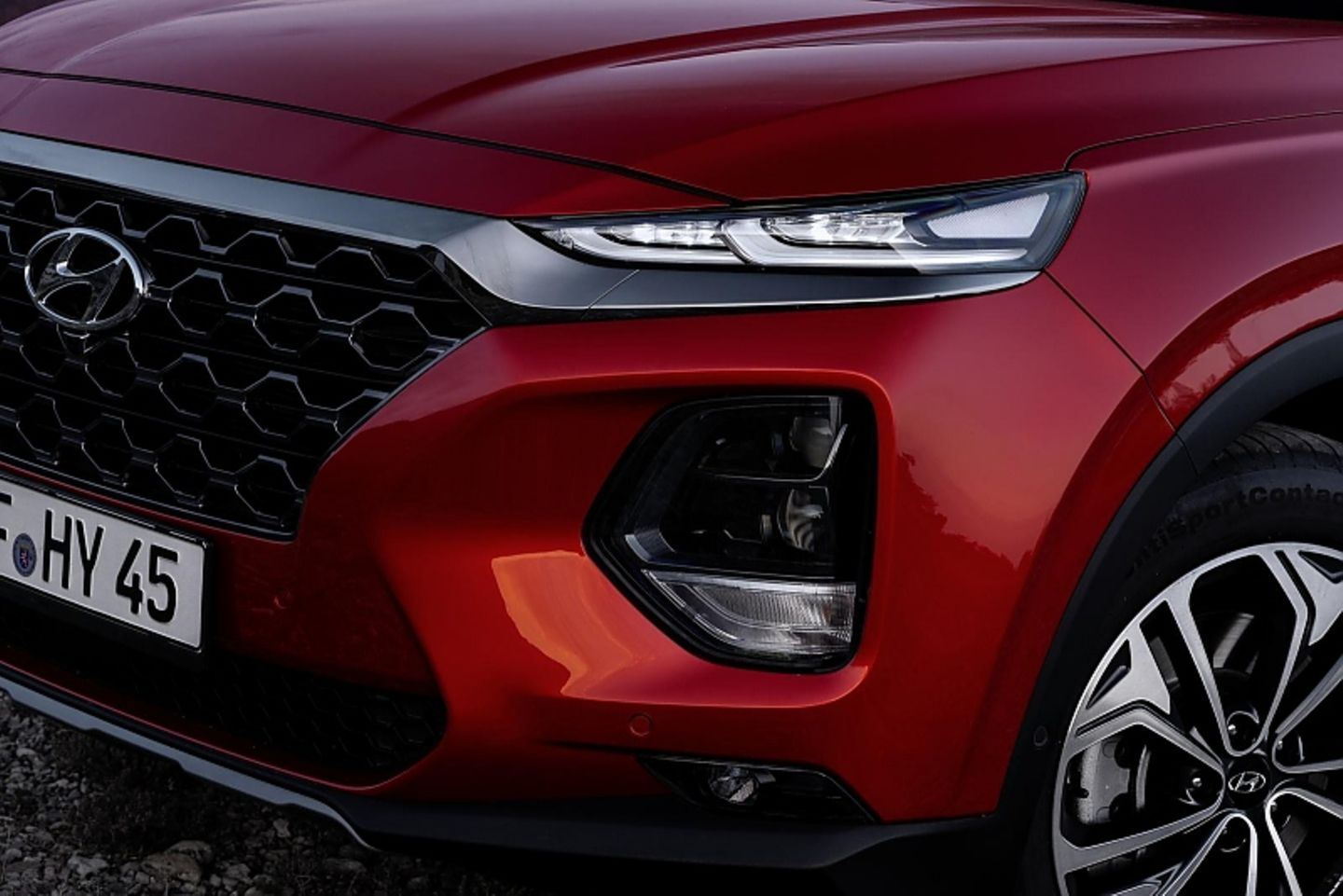 Die Front des Hyundai Santa Fe 2018