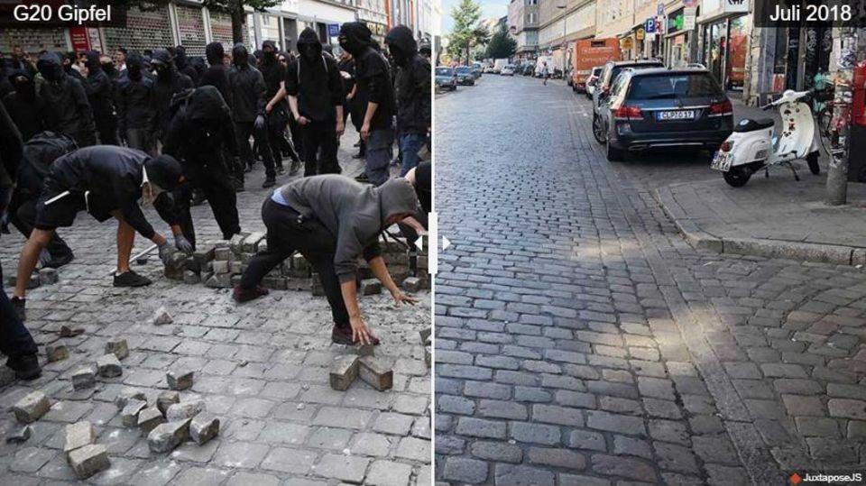 Das Schulterblatt in Hamburg während und nach dem G20-Gipfel