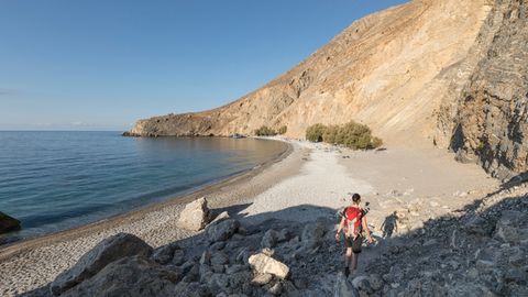 Auf dem Weg entlang der Südwestküste Kretas trifft man beim Wandern über Stunden kaum auf andere Menschen.
