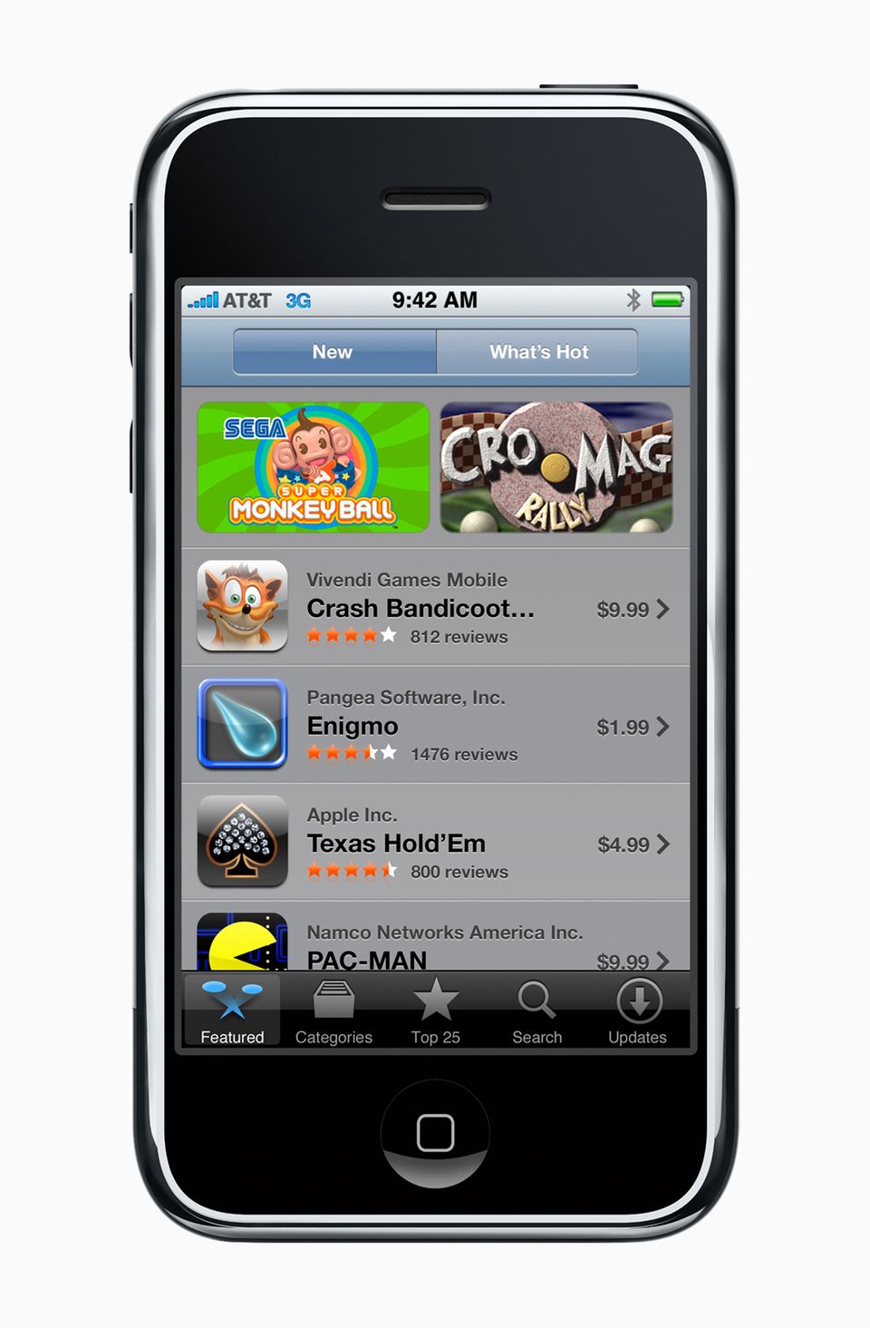 Lang, lang ist's her: Der App Store auf dem Ur-iPhone.