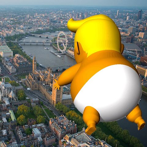 Baby-Trump-Ballon darf während des Staatsbesuchs über London schweben