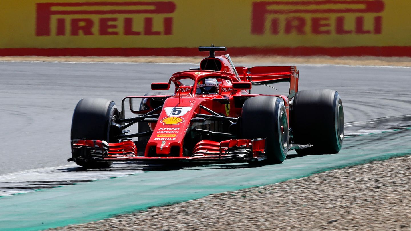 Sebastian Vettel in Silverstone