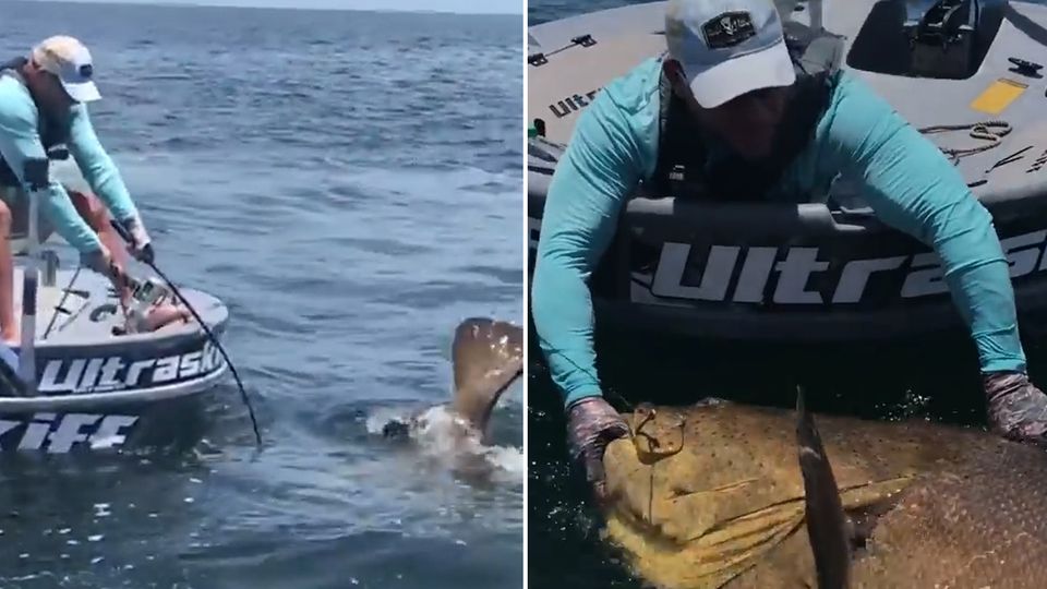 Gigantischer Fang: Riesiger Fisch zerstört Angel von Hobby-Fischer, doch der gibt den Kampf nicht auf