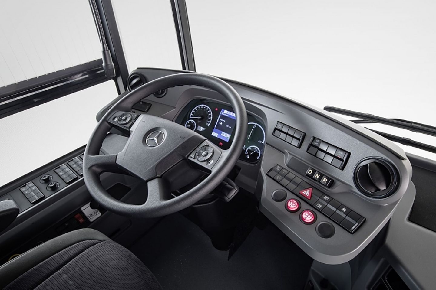Das Cockpit des Mercedes eCitaro