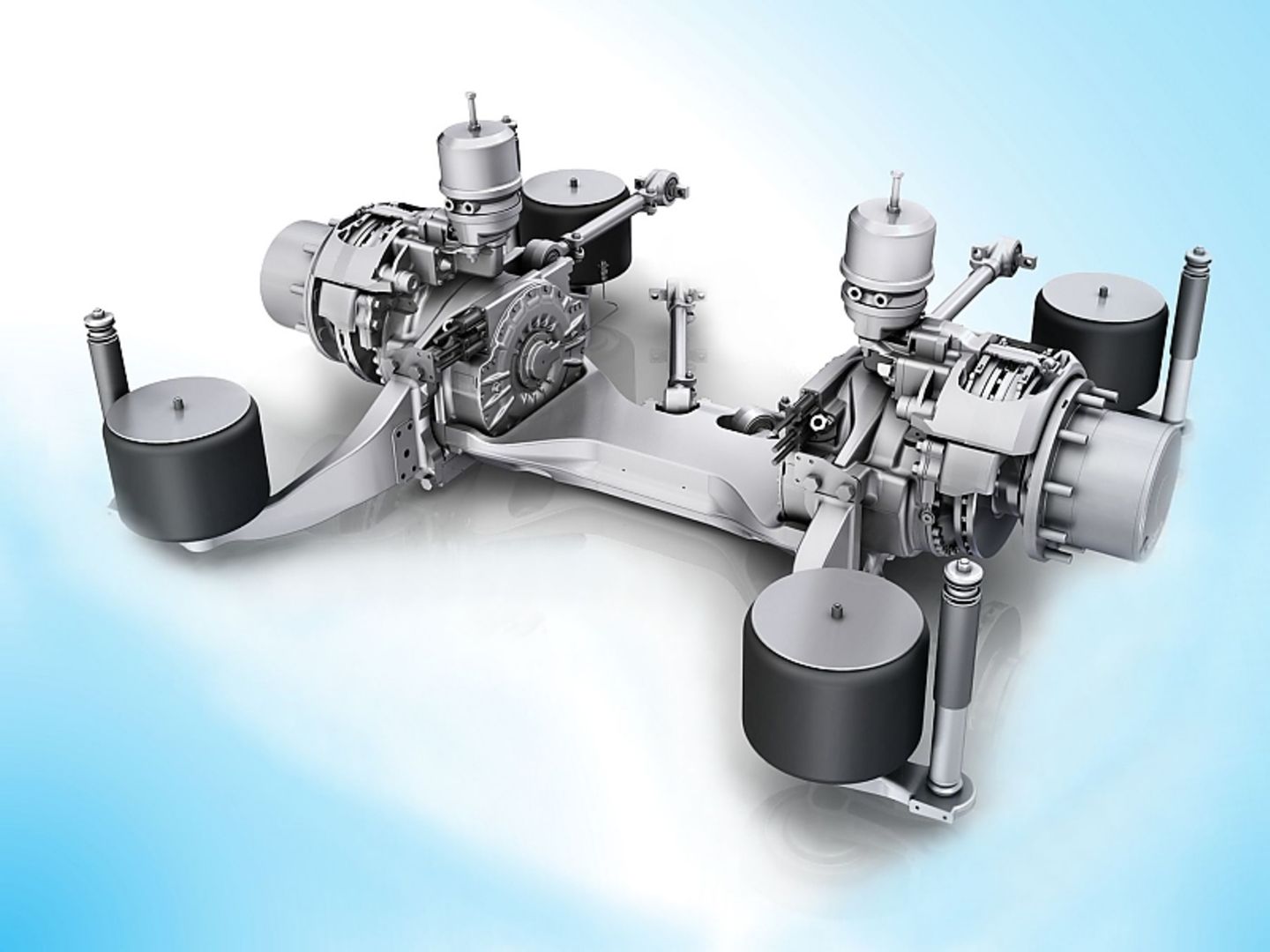 Die elektrifizierte Hinterachse schafft zweimal 125 kW / 170 PS